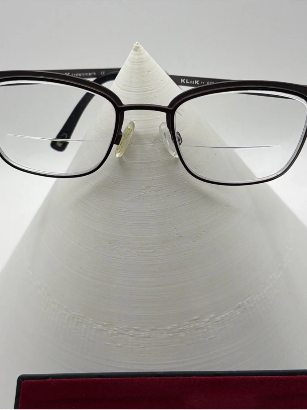 KLIIK 673 M203 45[]18 135 Gray Square Eyeglasses Frame Only Denmark With Case